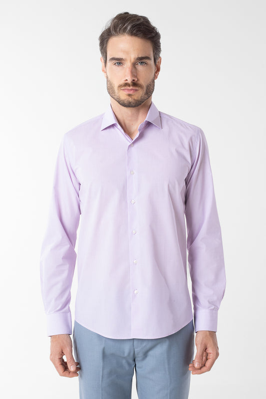 Camisa Social Slim Xadrezinha Premium - Lilás