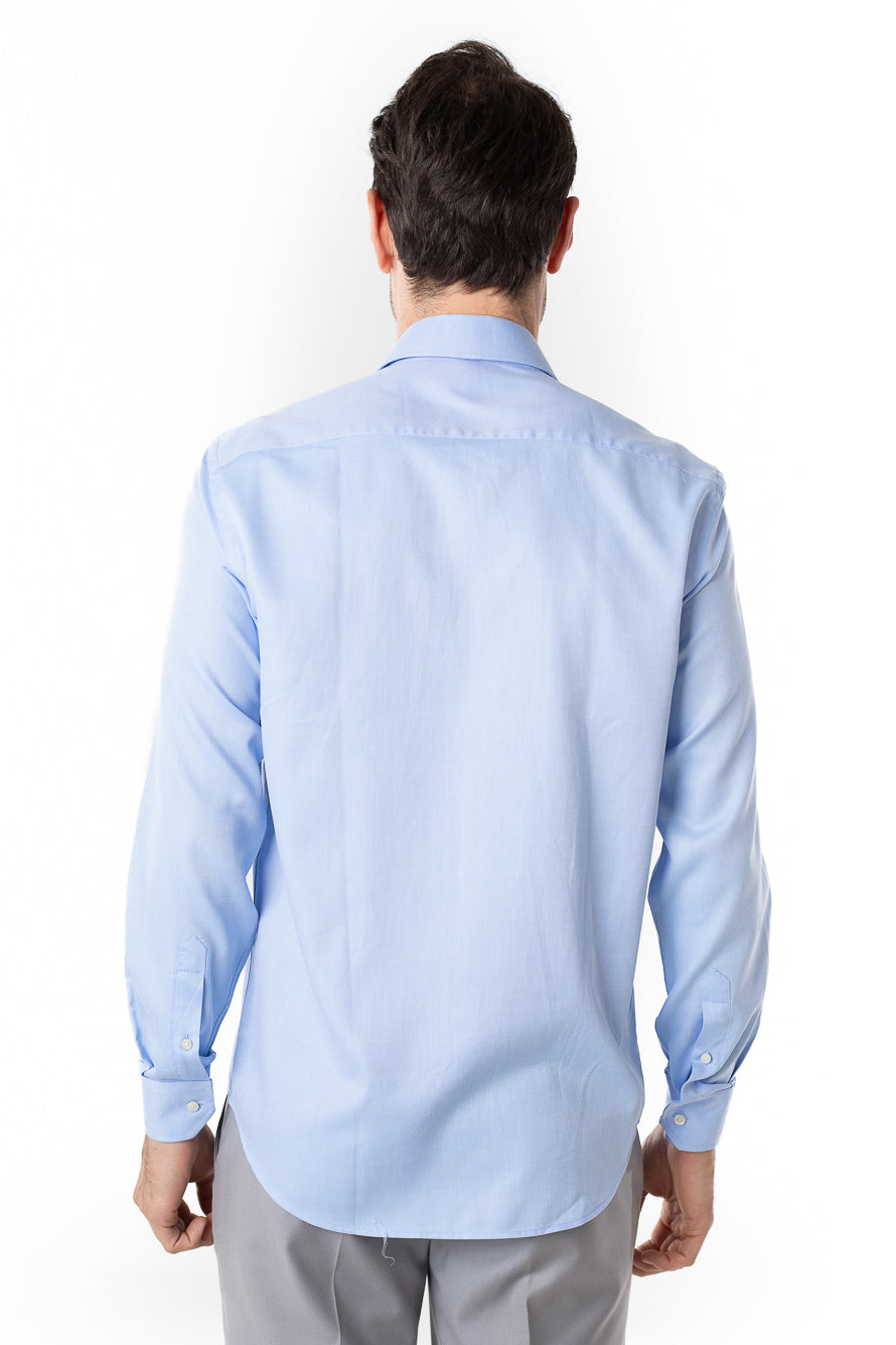 Camisa Social Slim Maquineta Premium -  Azul Claro