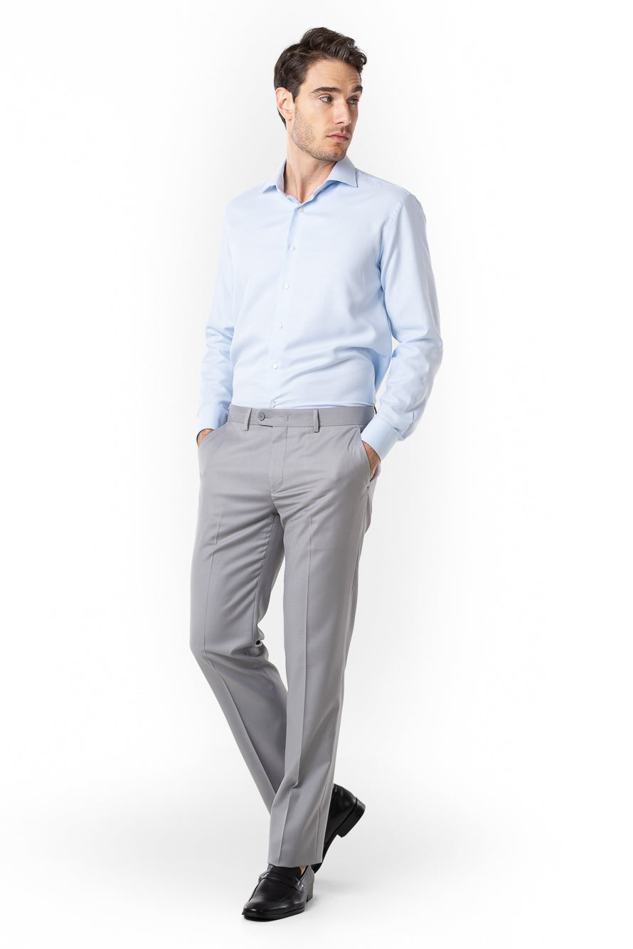 Camisa Social Slim Maquineta Premium -  Azul Celeste