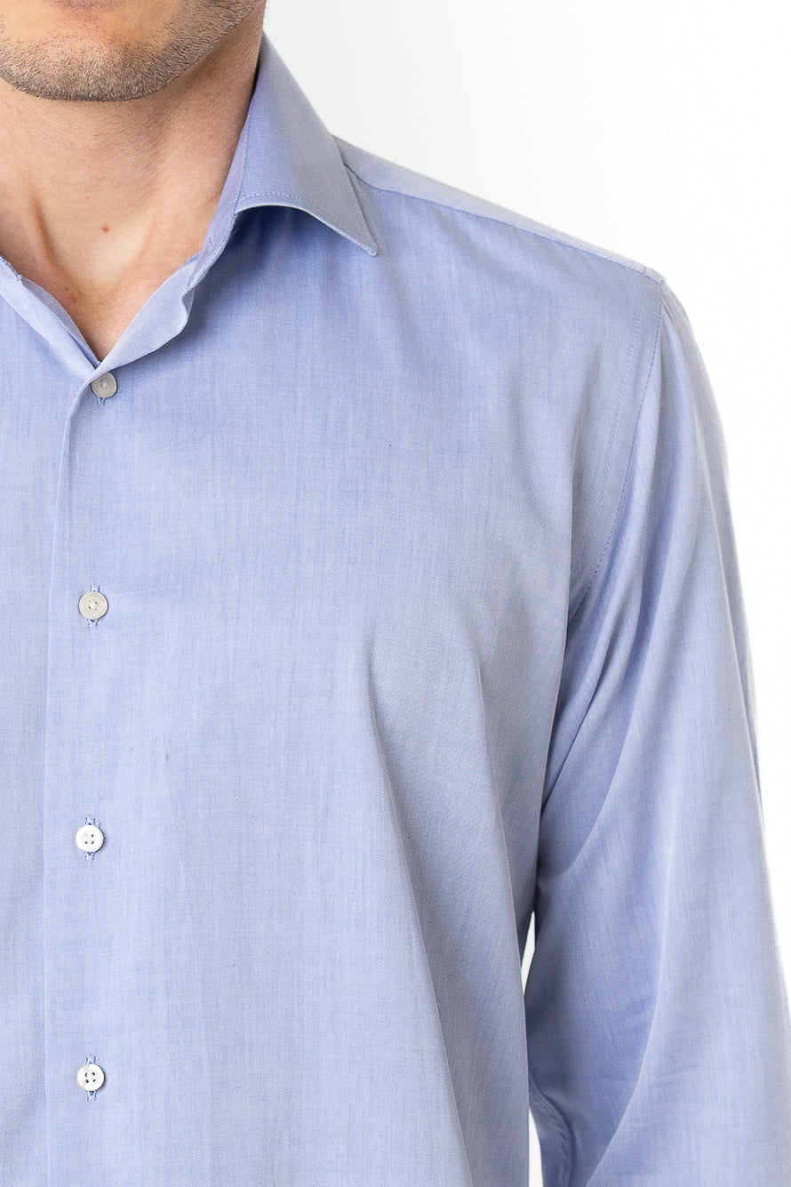 Camisa Social Slim Lisa Premium - Azul