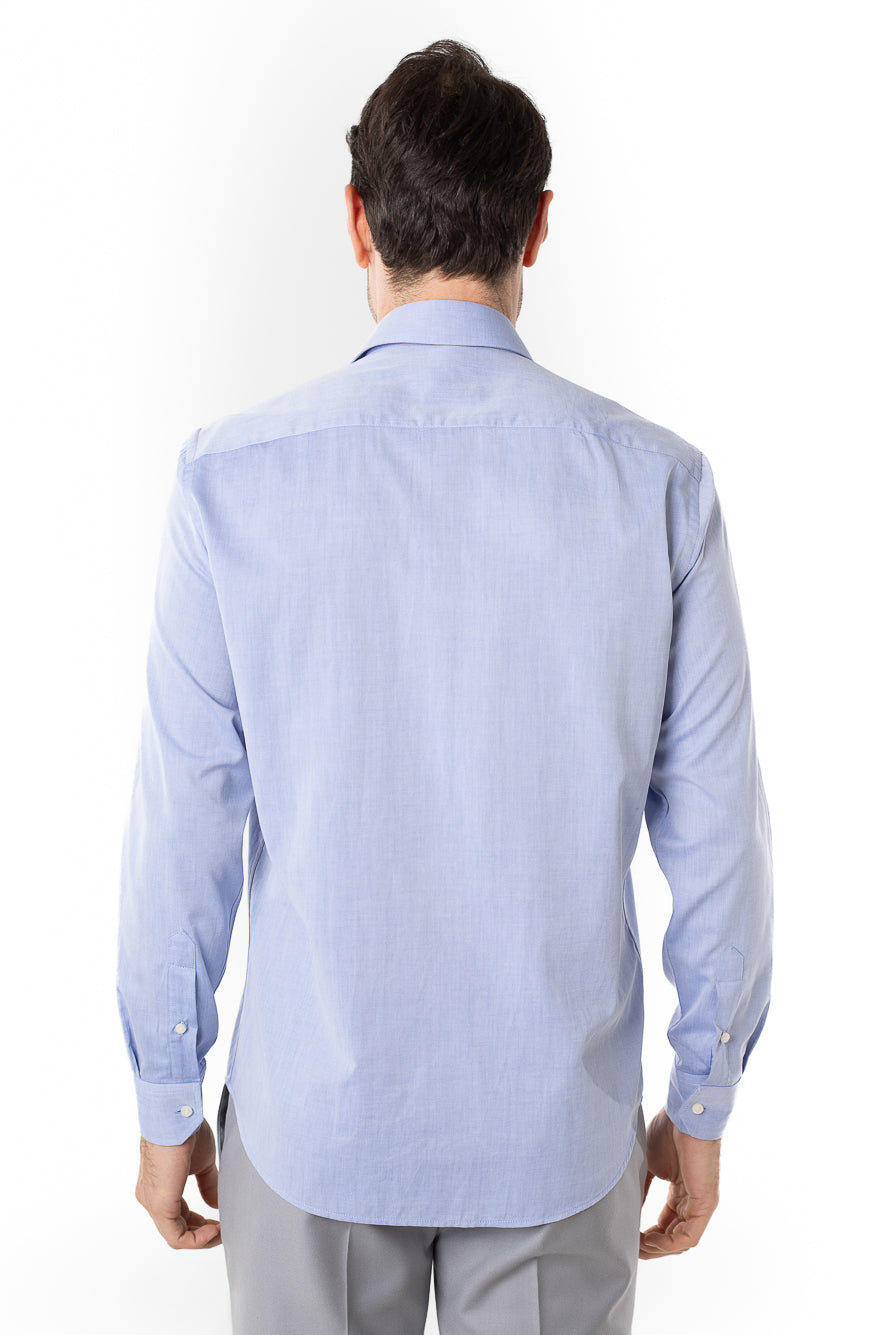 Camisa Social Slim Lisa Premium - Azul