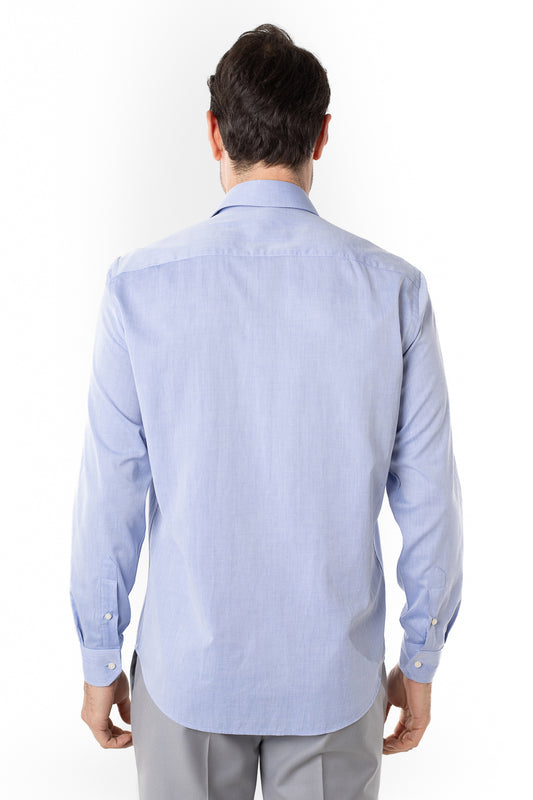 Camisa Social Slim Lisa Premium - Azul