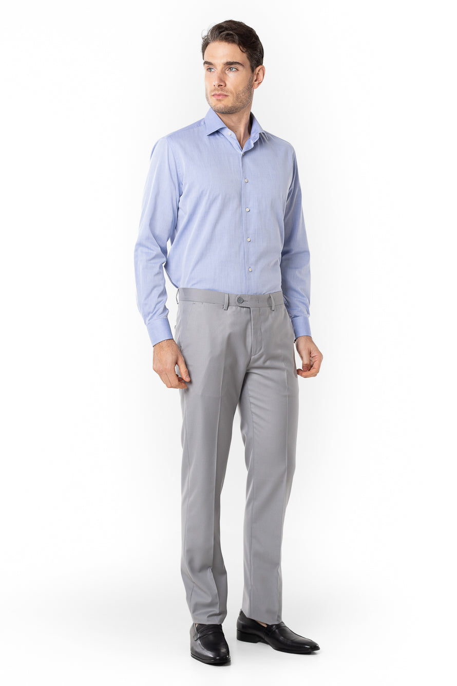 Camisa Social Slim Lisa Premium - Azul