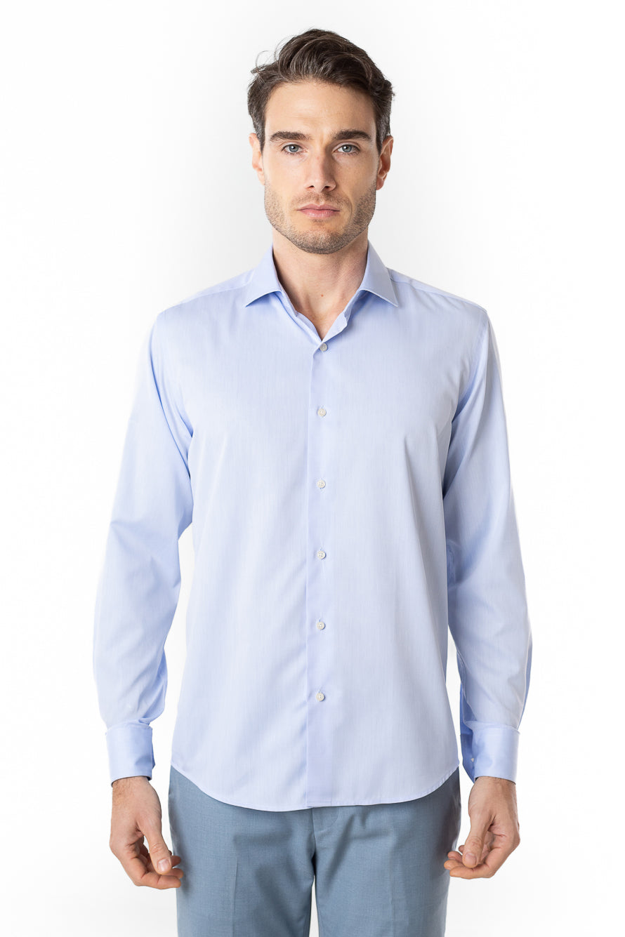 Camisa Social Slim Lisa Premium - Azul Claro