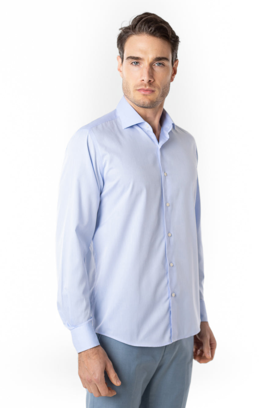 Camisa Social Slim Lisa Premium - Azul Claro