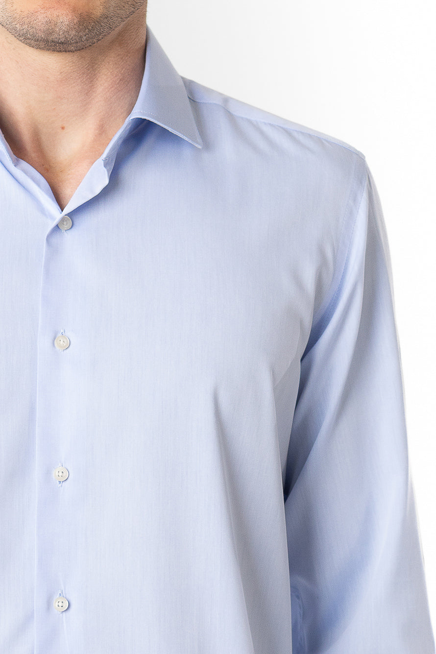 Camisa Social Slim Lisa Premium - Azul Claro