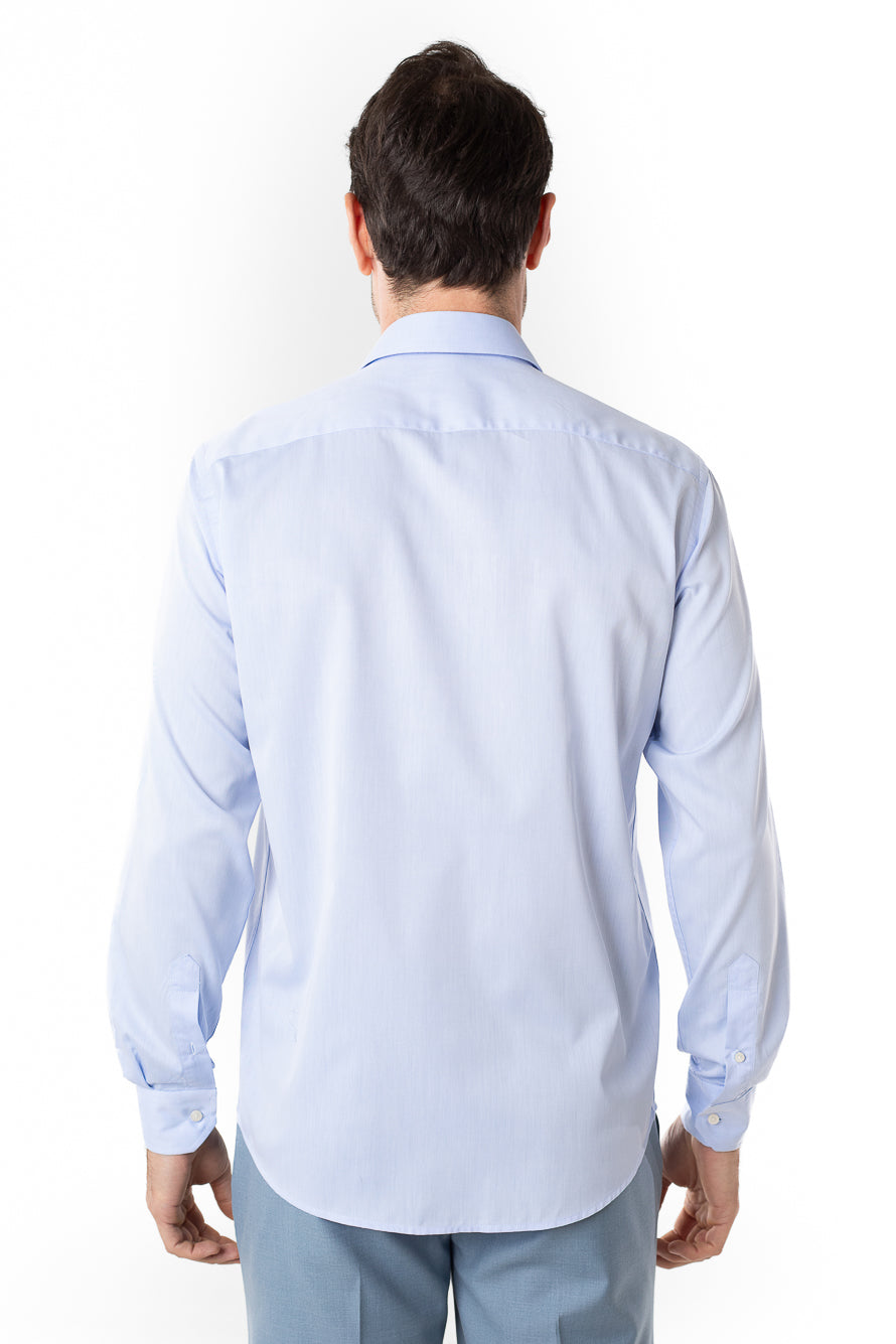 Camisa Social Slim Lisa Premium - Azul Claro