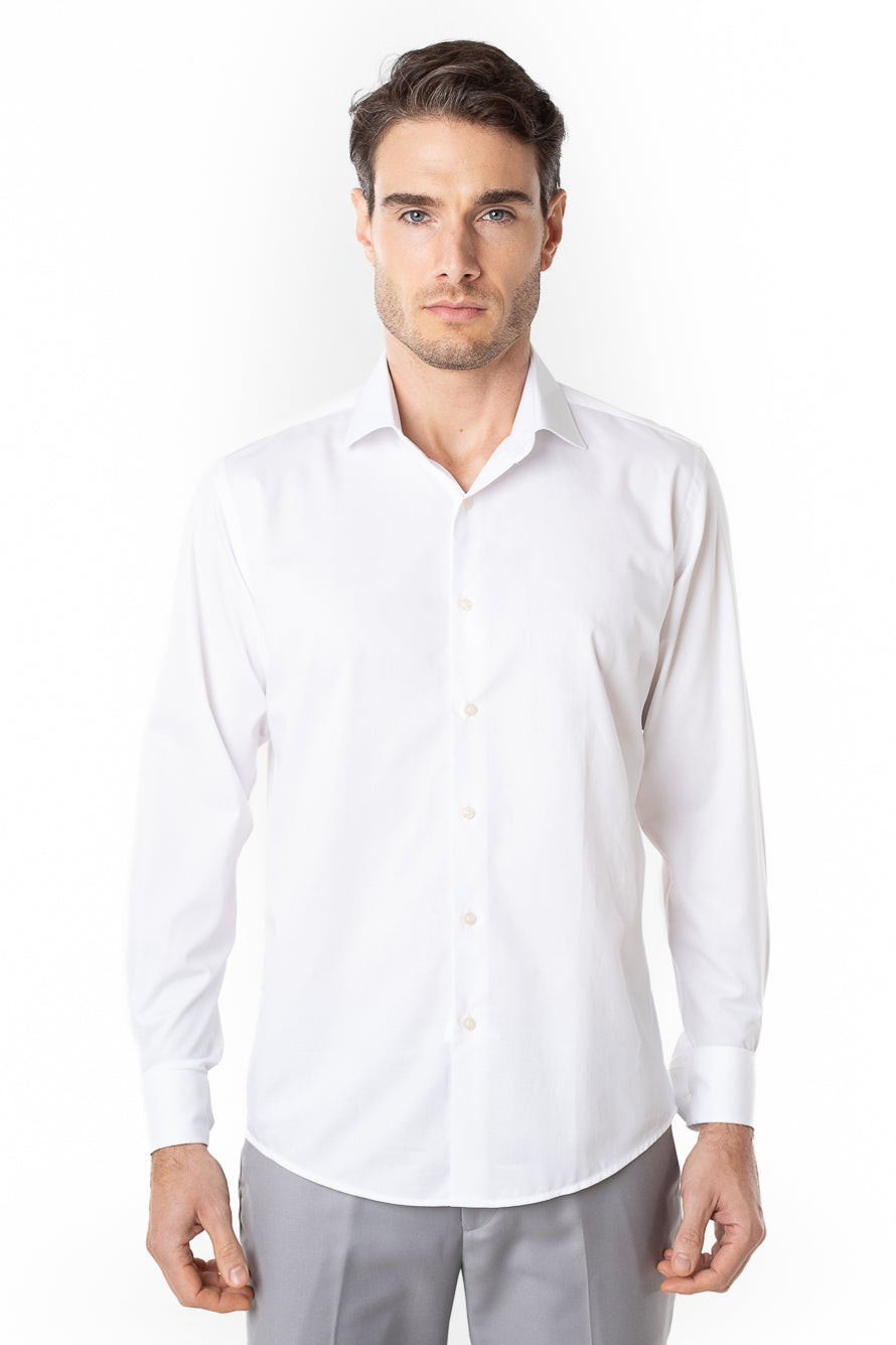 Camisa Social Slim Maquineta Premium -  Branco