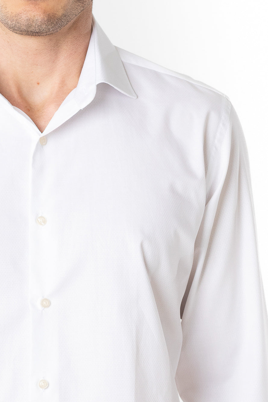 Camisa Social Slim Maquineta Premium -  Branco