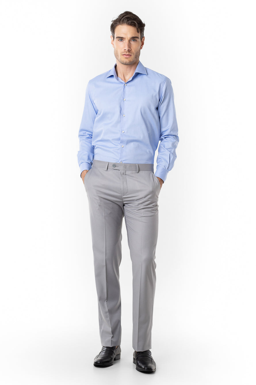 Camisa Social Slim Lisa Premium -  Azul