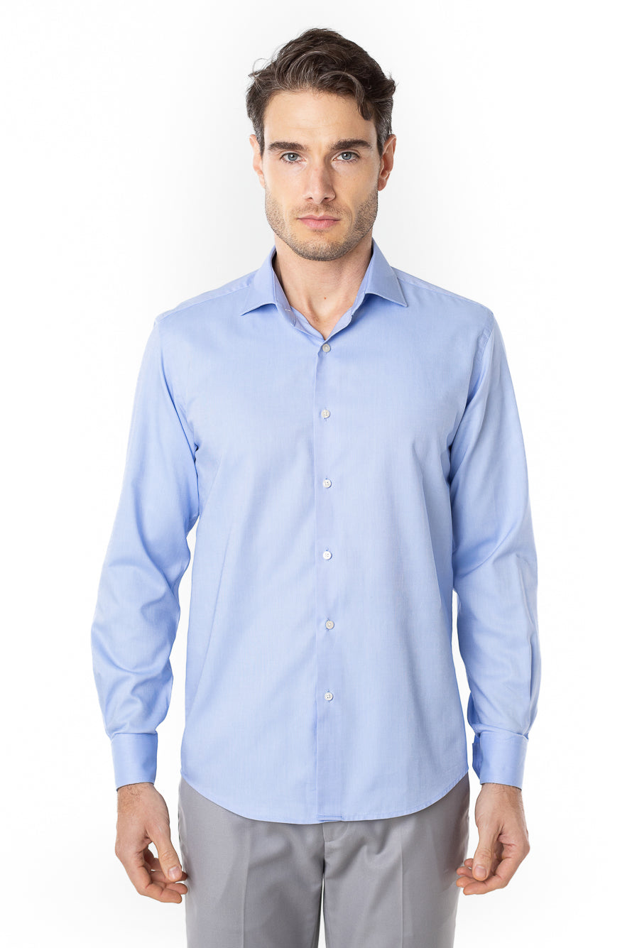 Camisa Social Slim Lisa Premium -  Azul