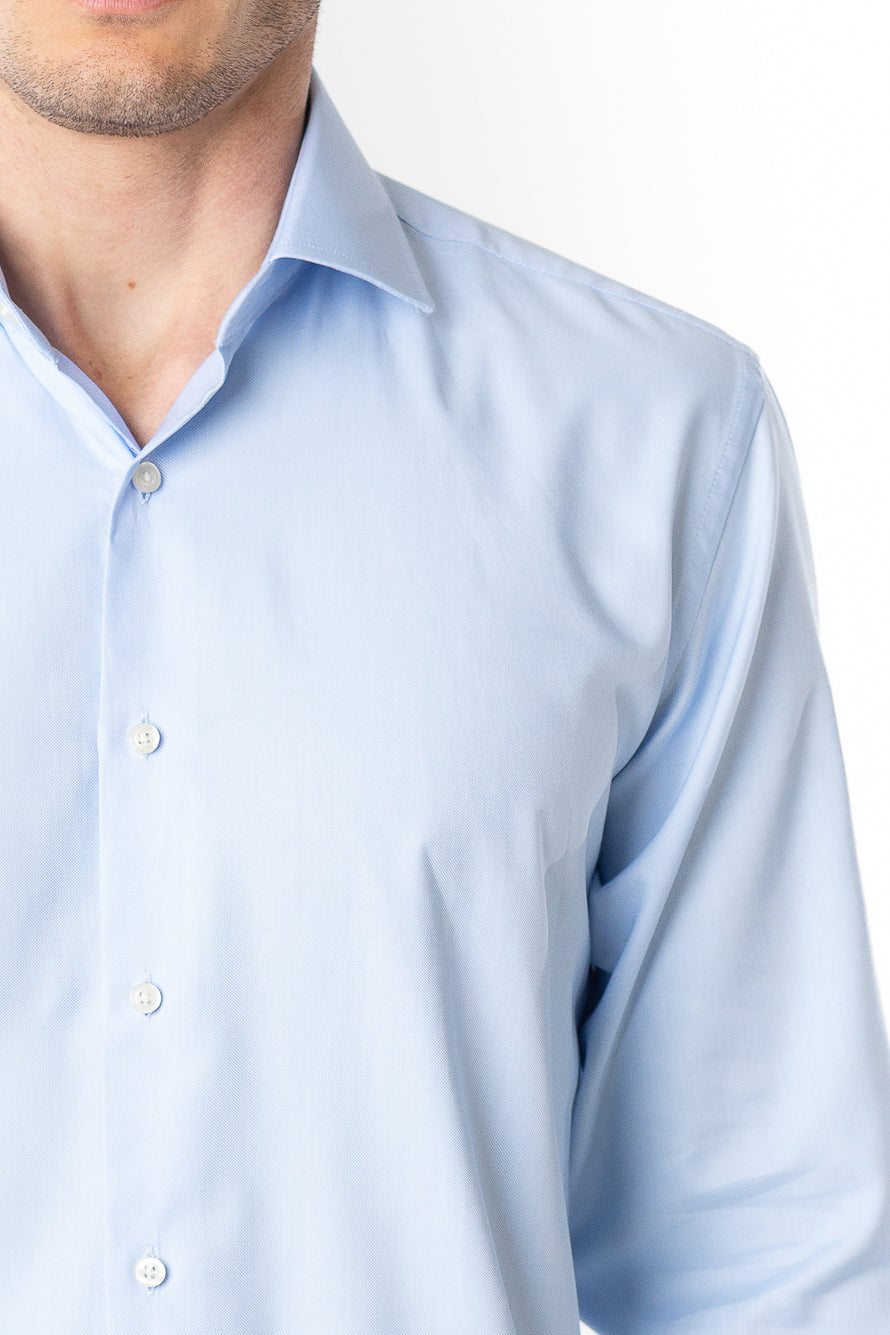 Camisa Social Slim Lisa Premium -  Azul Claro