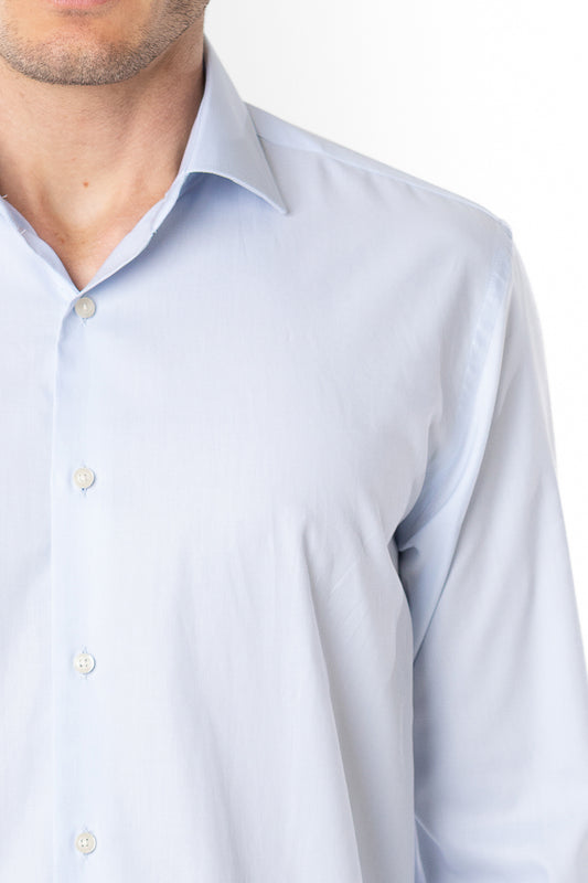 Camisa Social Slim Lisa Premium - Azul Bebe