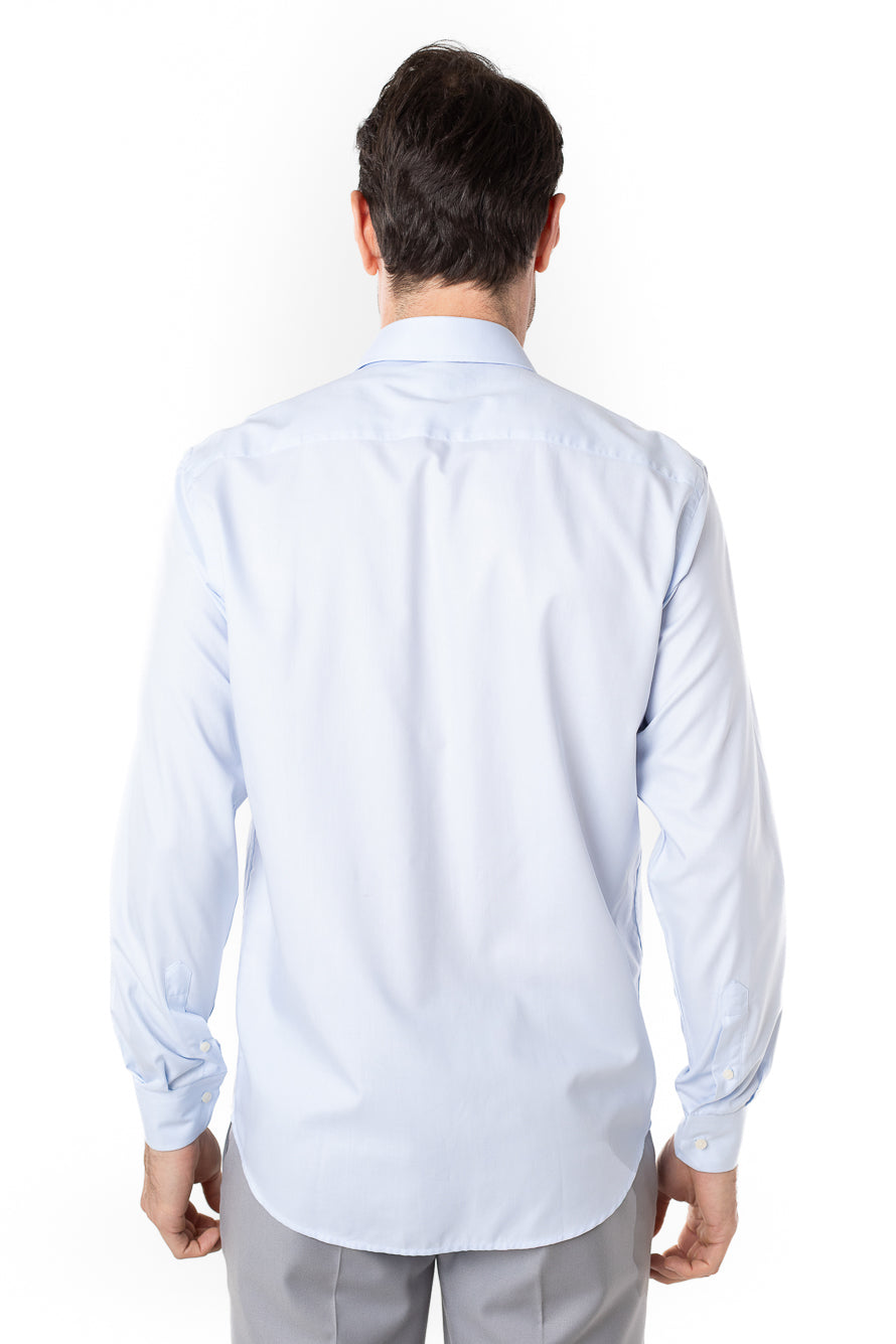 Camisa Social Slim Lisa Premium - Azul Bebe