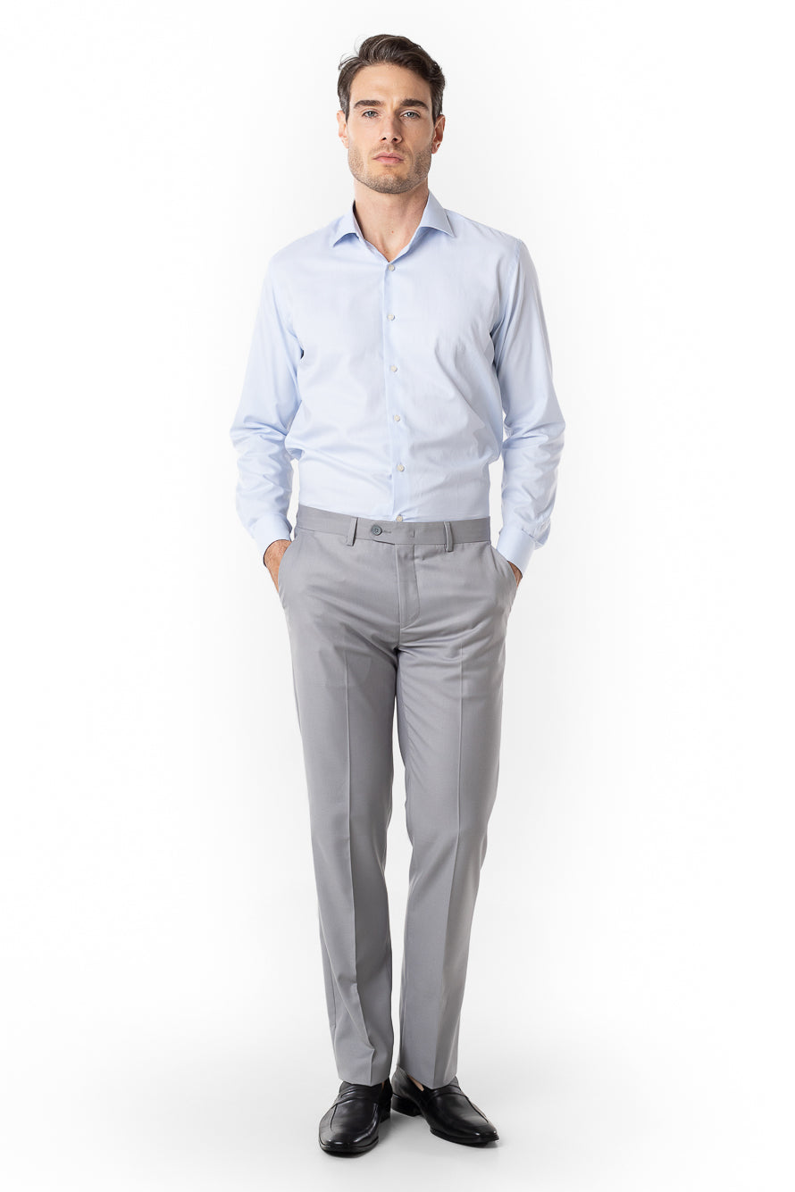 Camisa Social Slim Lisa Premium - Azul Bebe