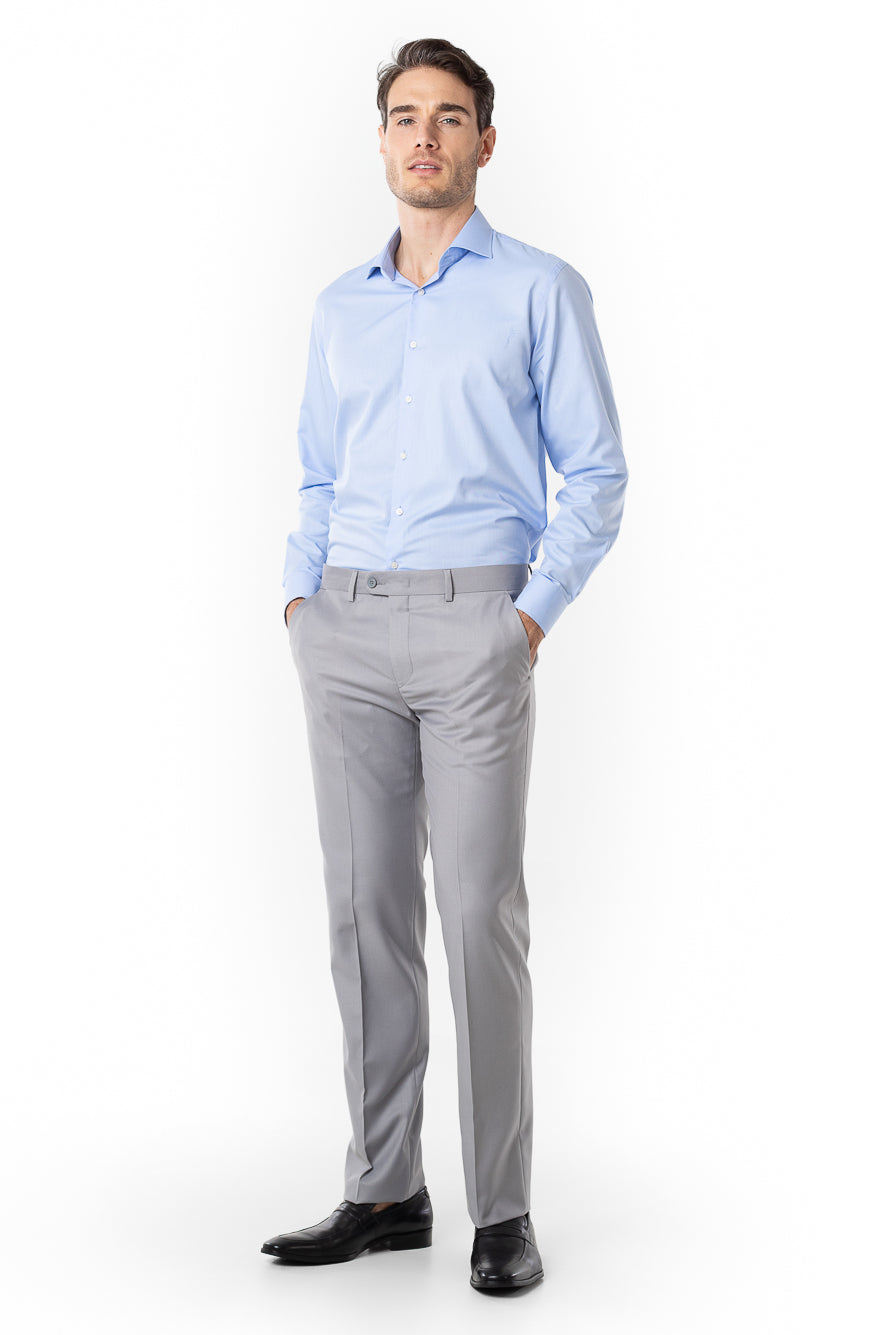 Camisa Social Slim Lisa Premium - Azul Claro