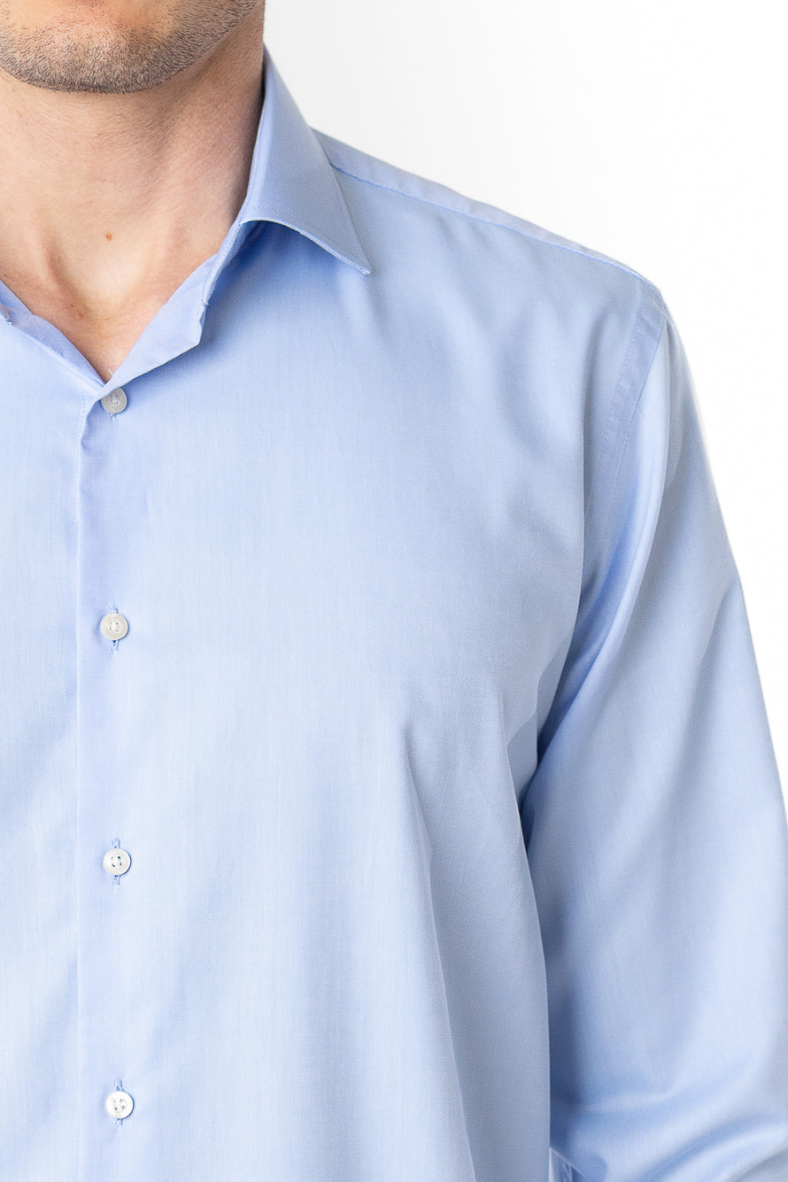 Camisa Social Slim Lisa Premium - Azul Claro