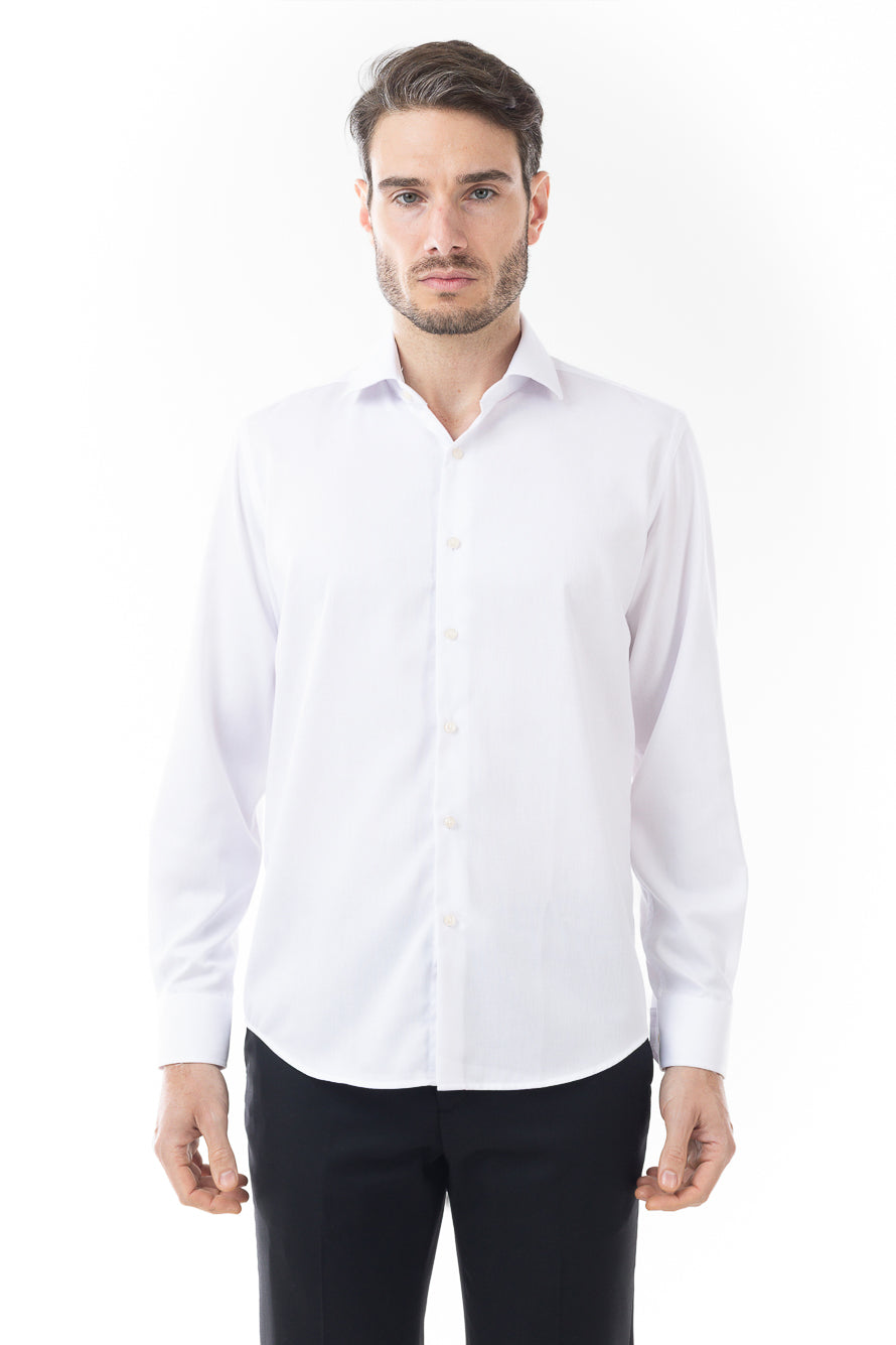 Camisa Social Slim Maquinetada Ruth - Branco