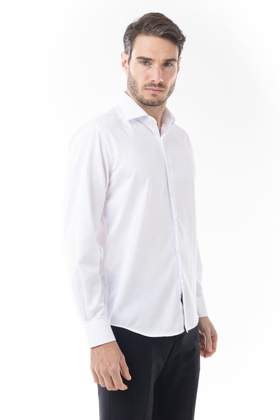 Camisa Social Slim Maquinetada Ruth - Branco