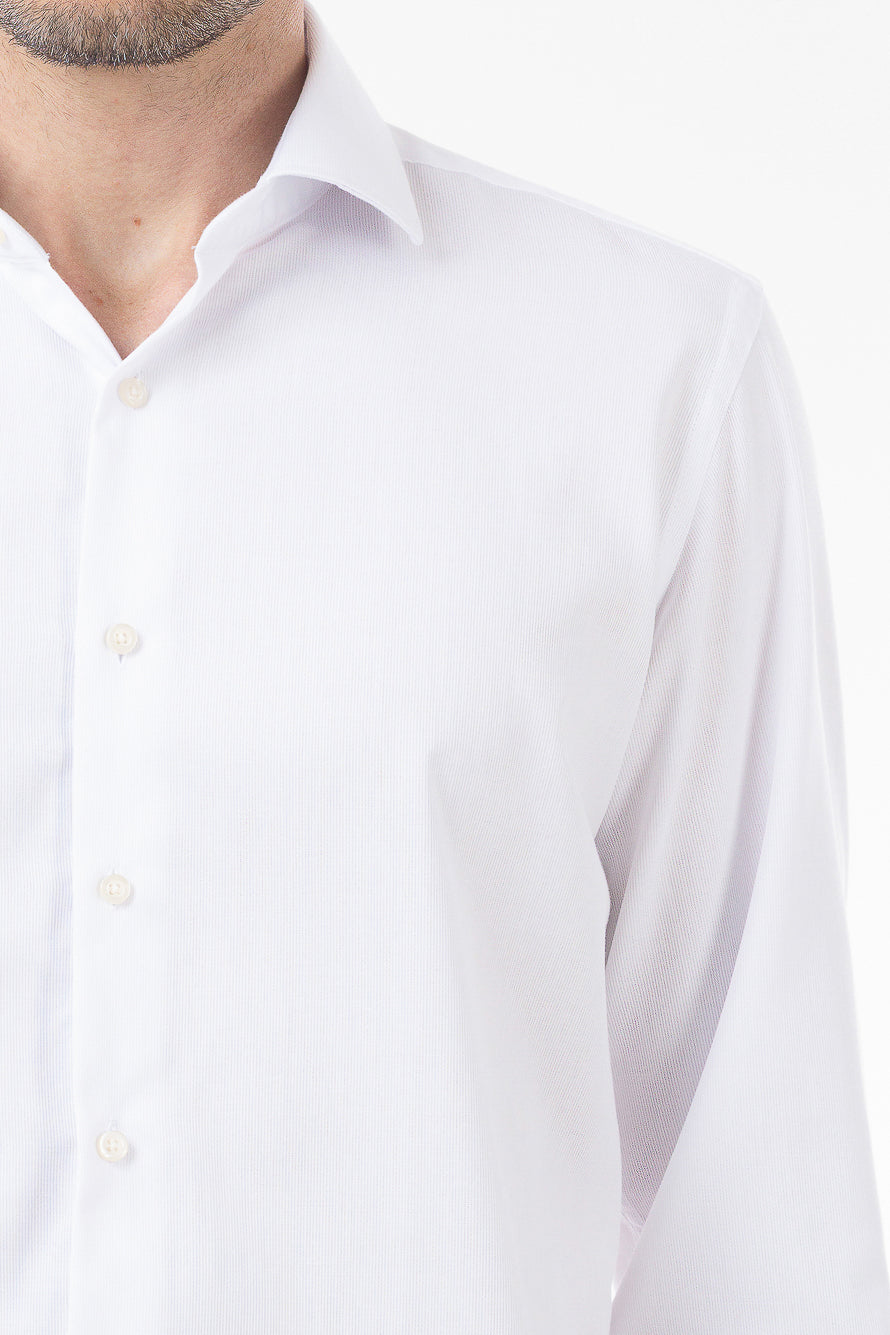 Camisa Social Slim Maquinetada Ruth - Branco