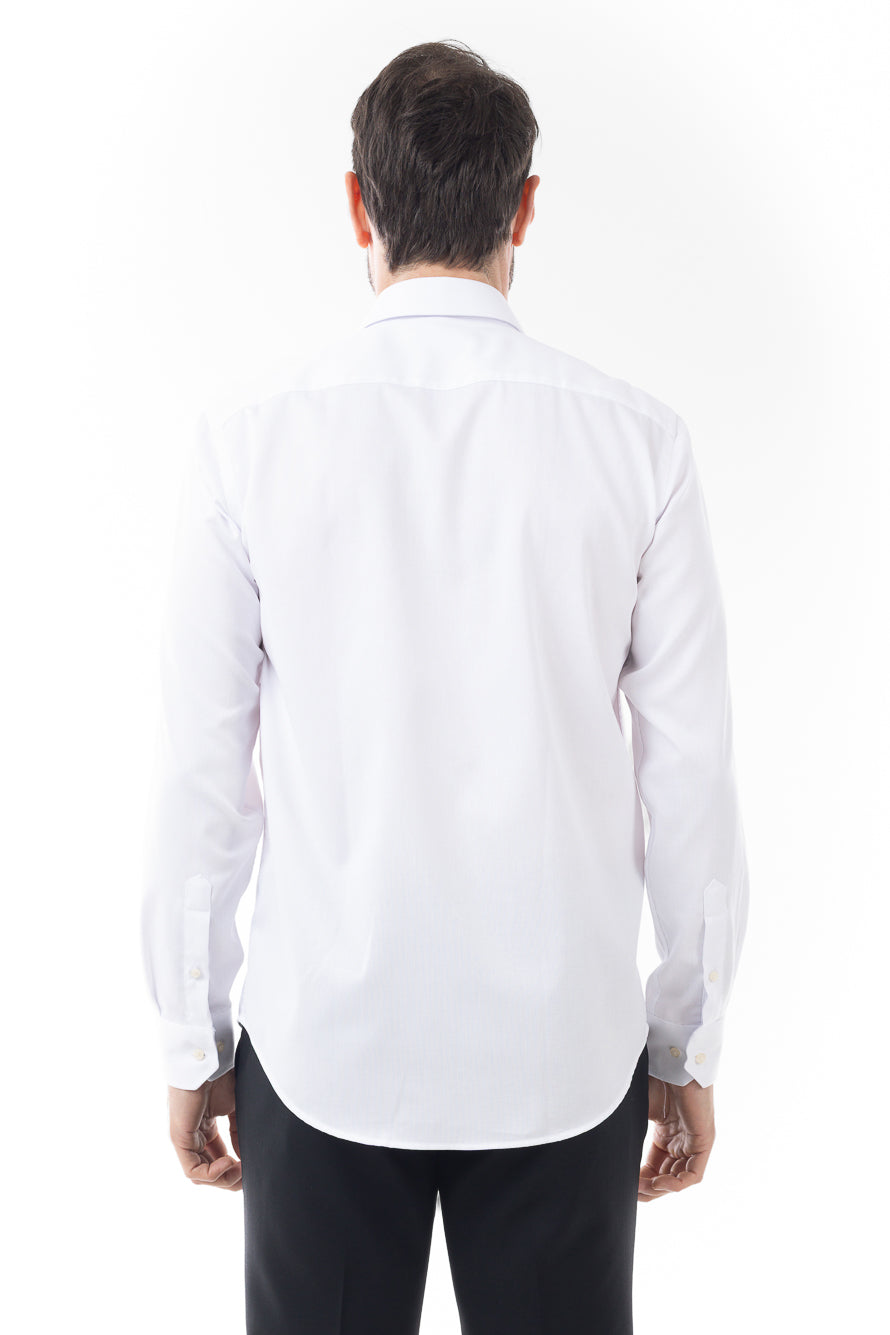 Camisa Social Slim Maquinetada Ruth - Branco