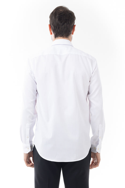Camisa Social Slim Maquinetada Ruth - Branco