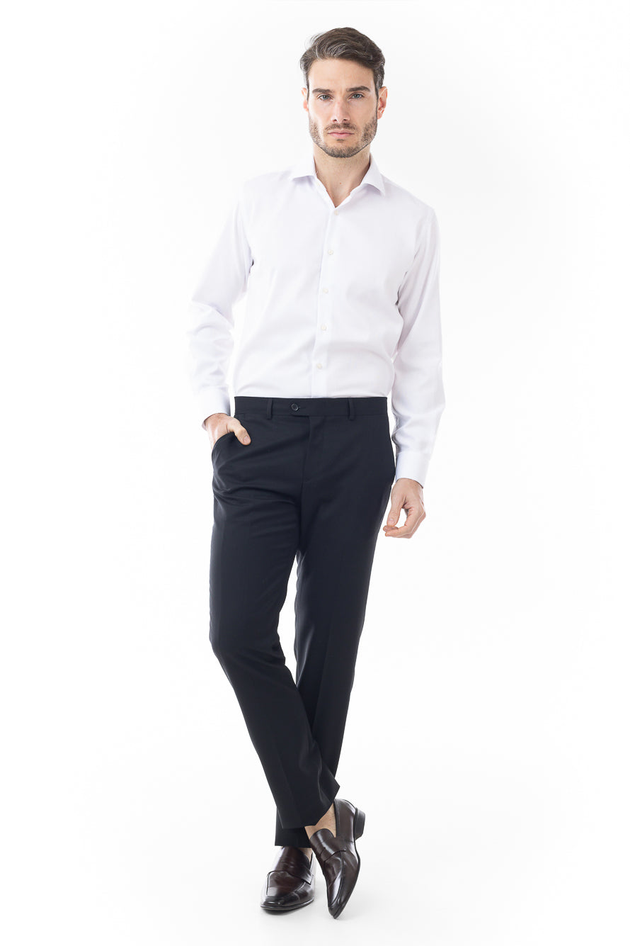 Camisa Social Slim Maquinetada Ruth - Branco