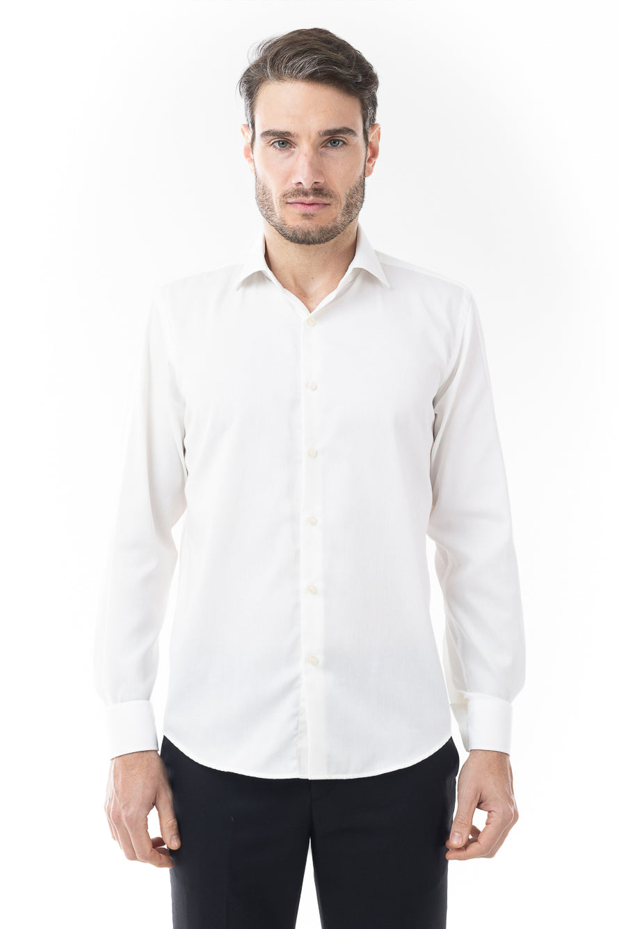Camisa Social Slim Maquinetada Ruth - Off White