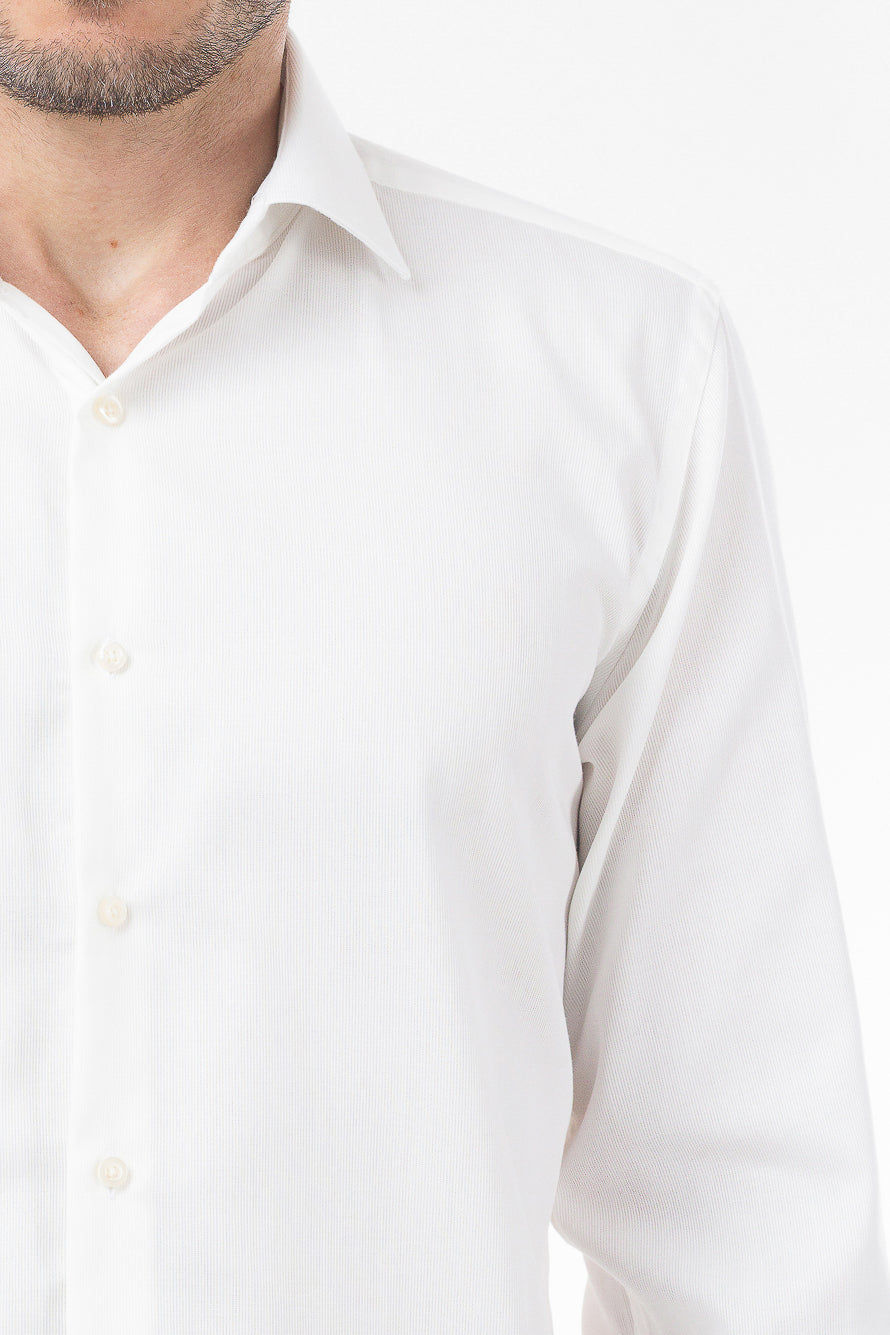 Camisa Social Slim Maquinetada Ruth - Off White