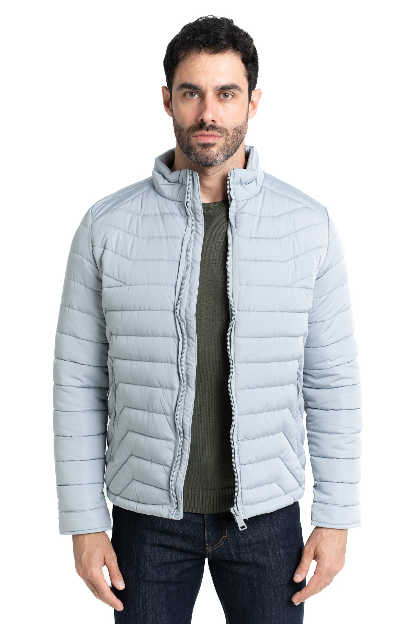 Jaqueta Bomber Nylon - Cinza