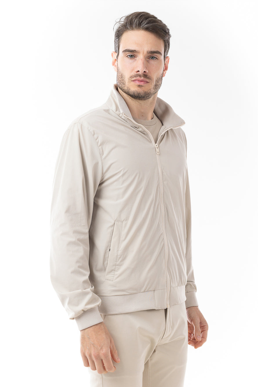 Jaqueta Gola Alta Corta Vento - Off White