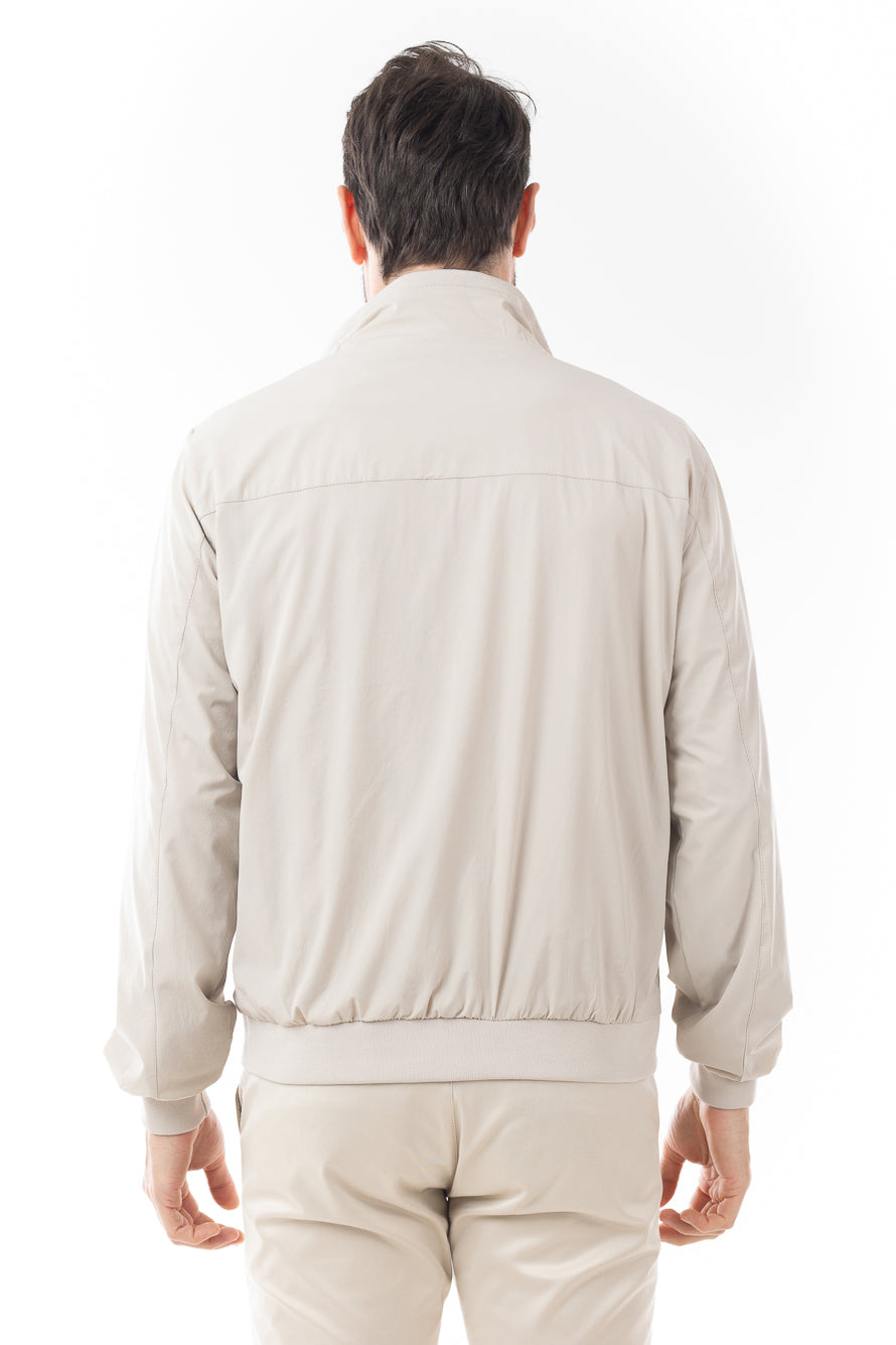 Jaqueta Gola Alta Corta Vento - Off White