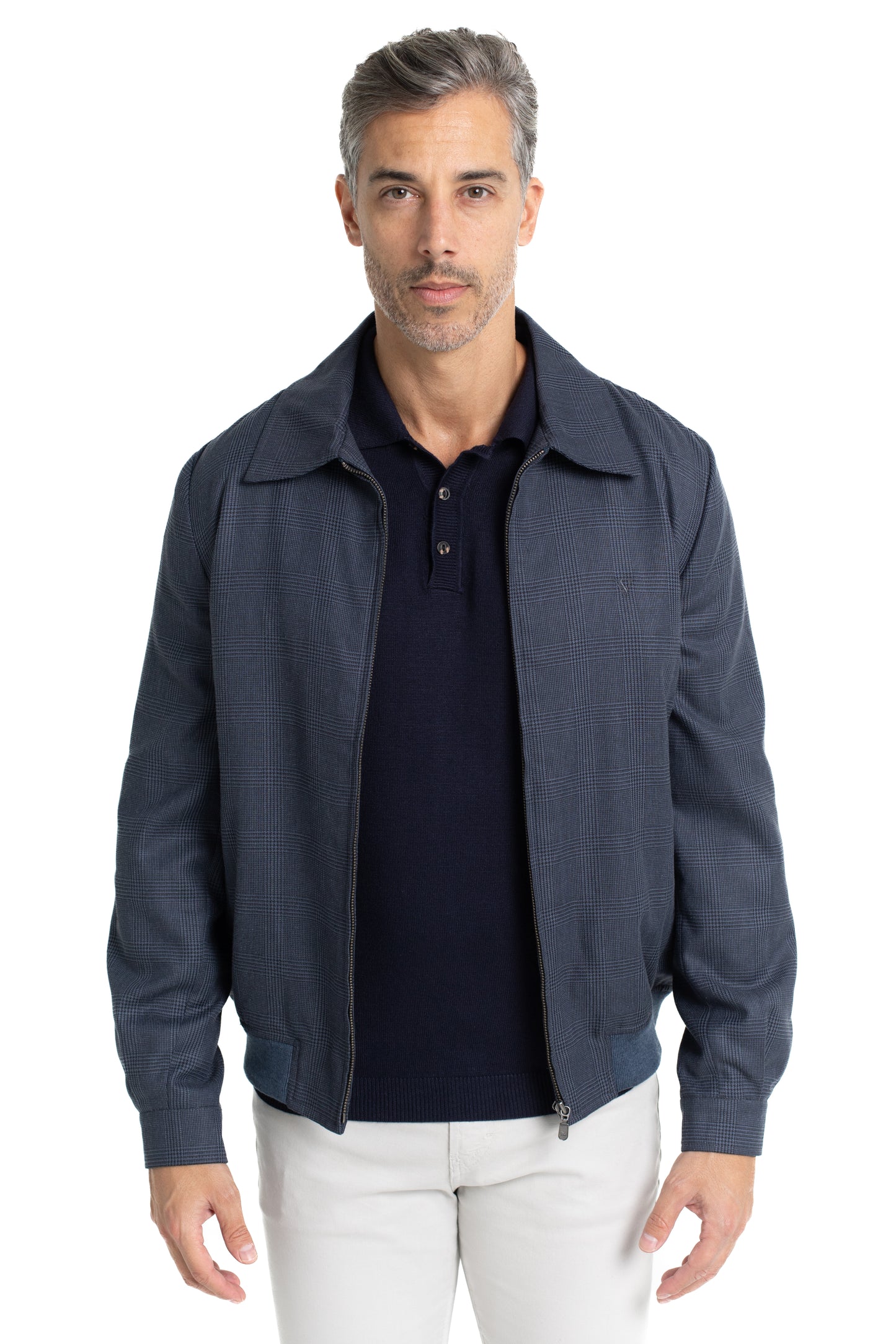 Jaqueta Bomber Com Punho Botao - Indigo