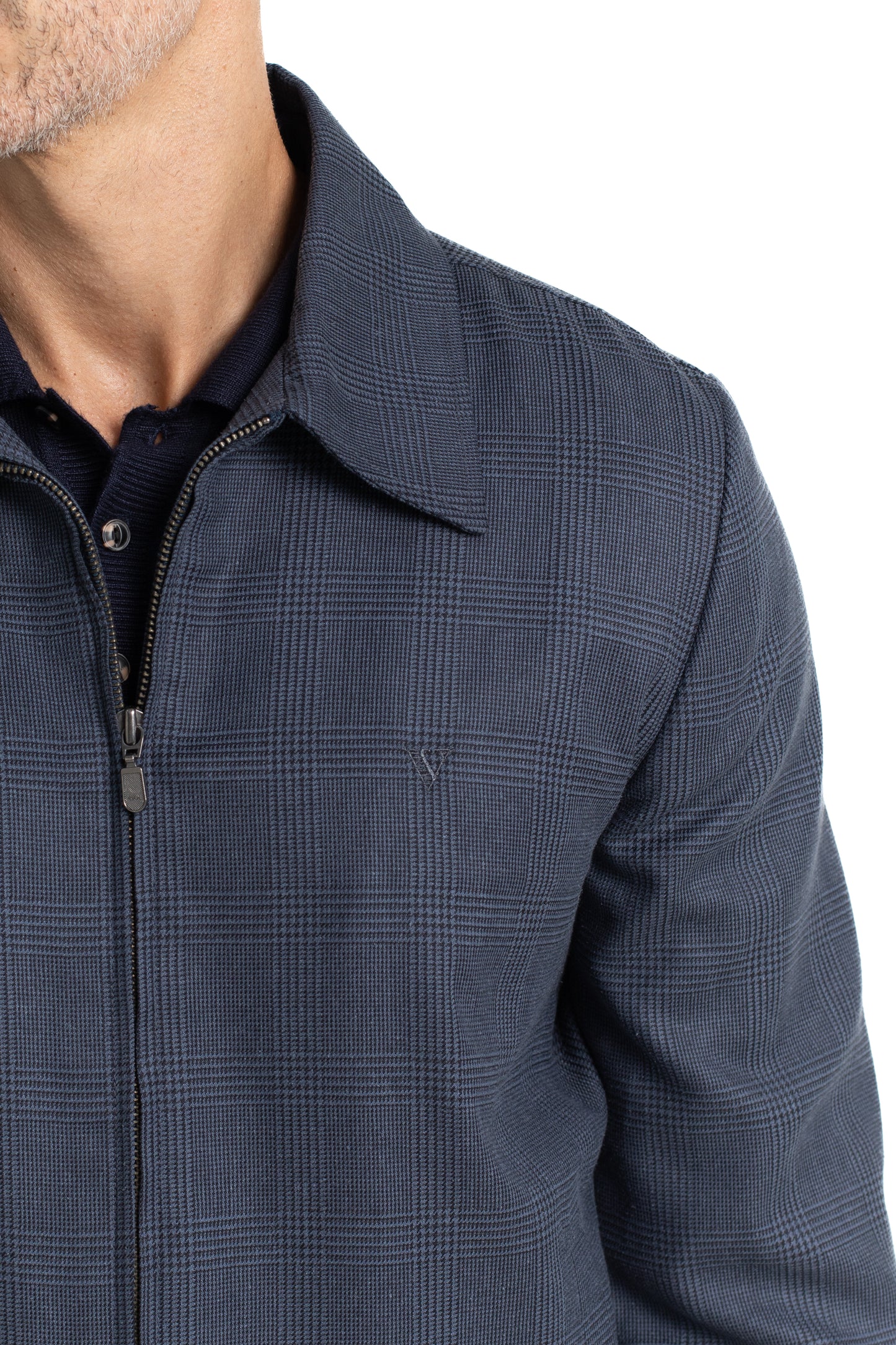 Jaqueta Bomber Com Punho Botao - Indigo