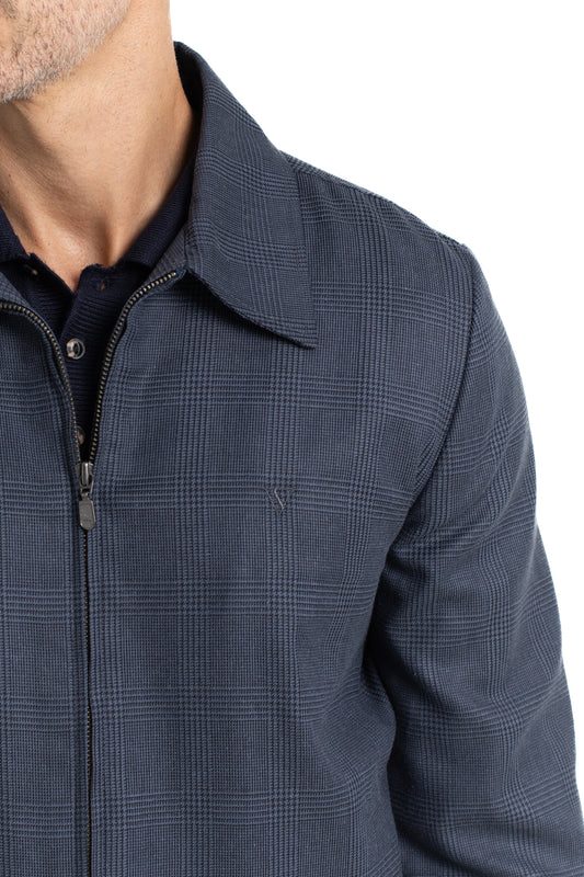 Jaqueta Bomber Com Punho Botao - Indigo