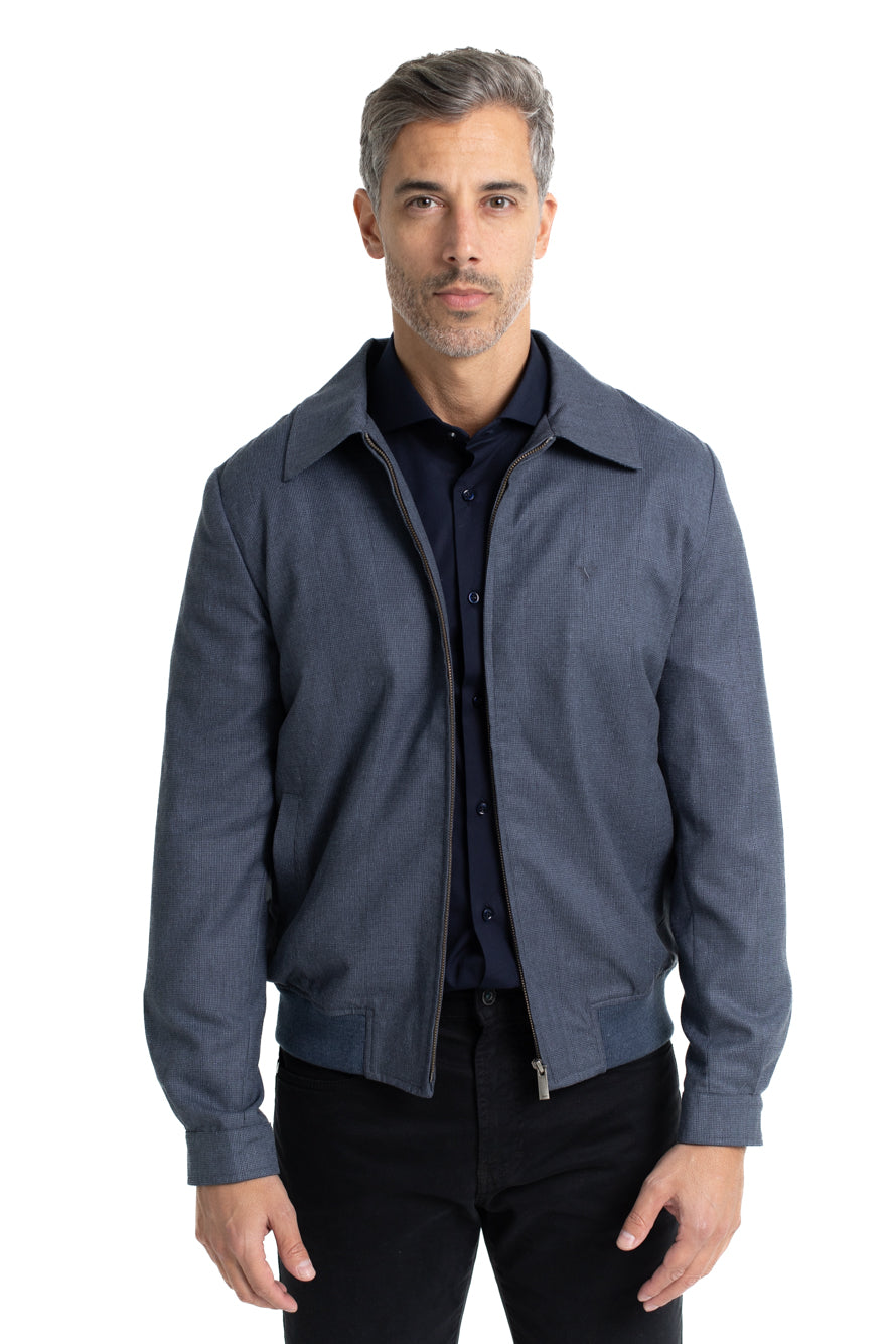 Jaqueta Bomber Alfaiataria - Azul.