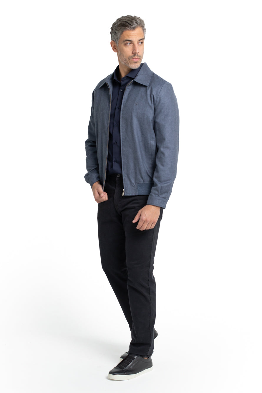Jaqueta Bomber Alfaiataria - Azul.