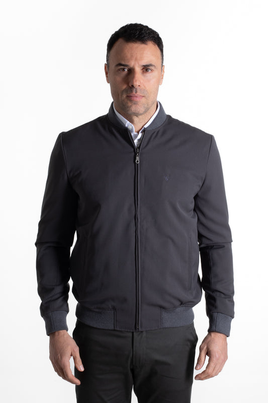 Jaqueta Bomber Microfibra - Chumbo