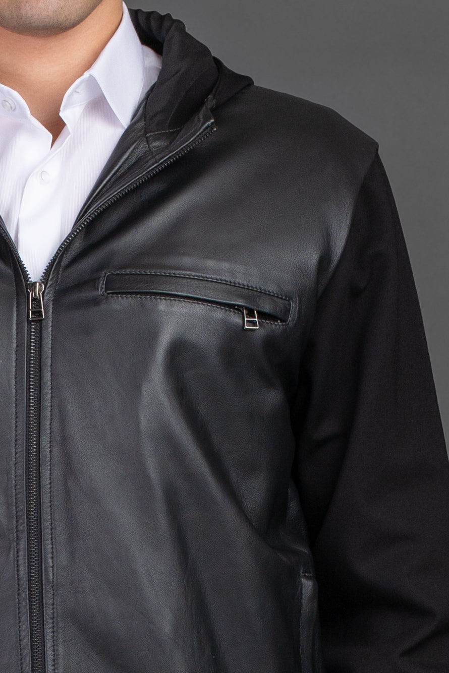 Jaqueta Bomber Couro - Preto