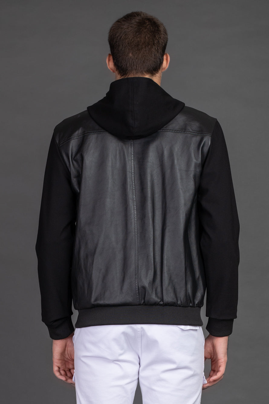 Jaqueta Bomber Couro - Preto