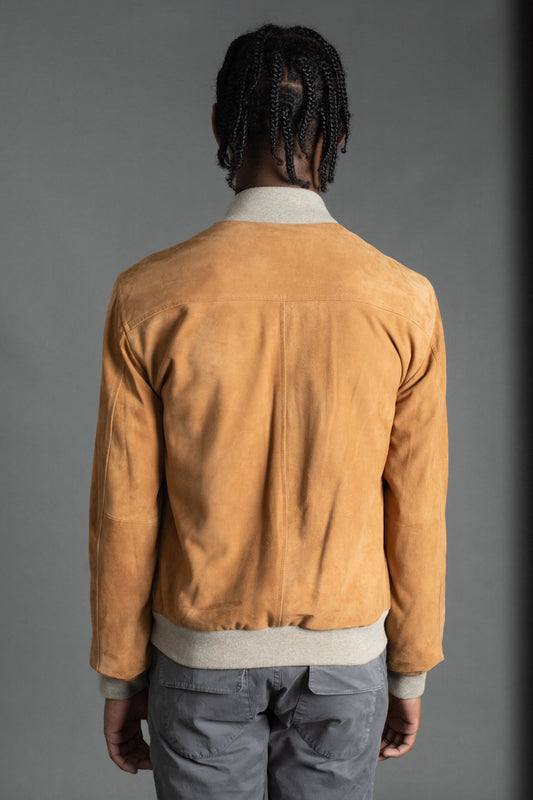 Jaqueta Chamois Com Botão e Bolso Cargo - Tabaco