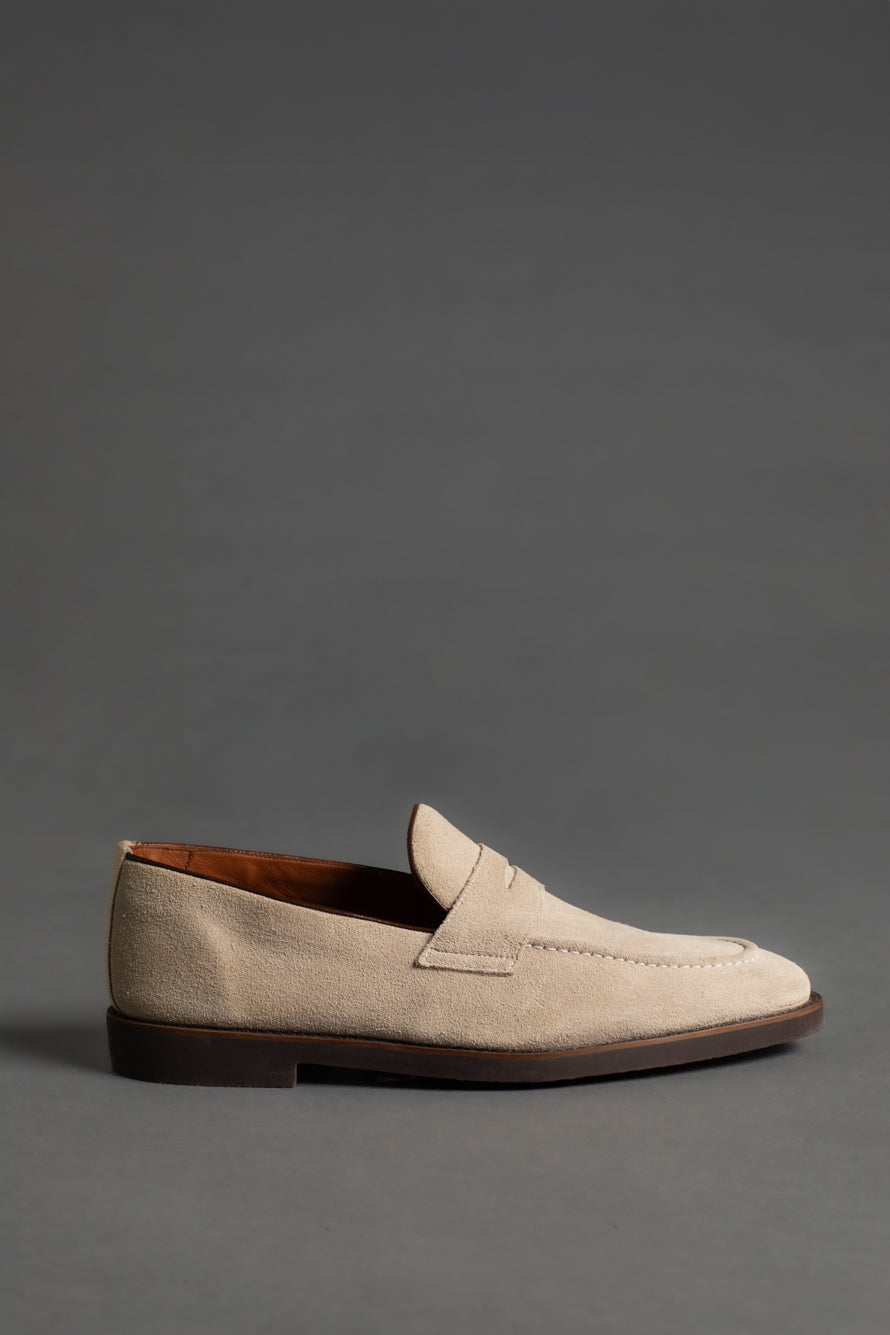 Mocassim Gravata Camurça Solado Borracha - Khaki