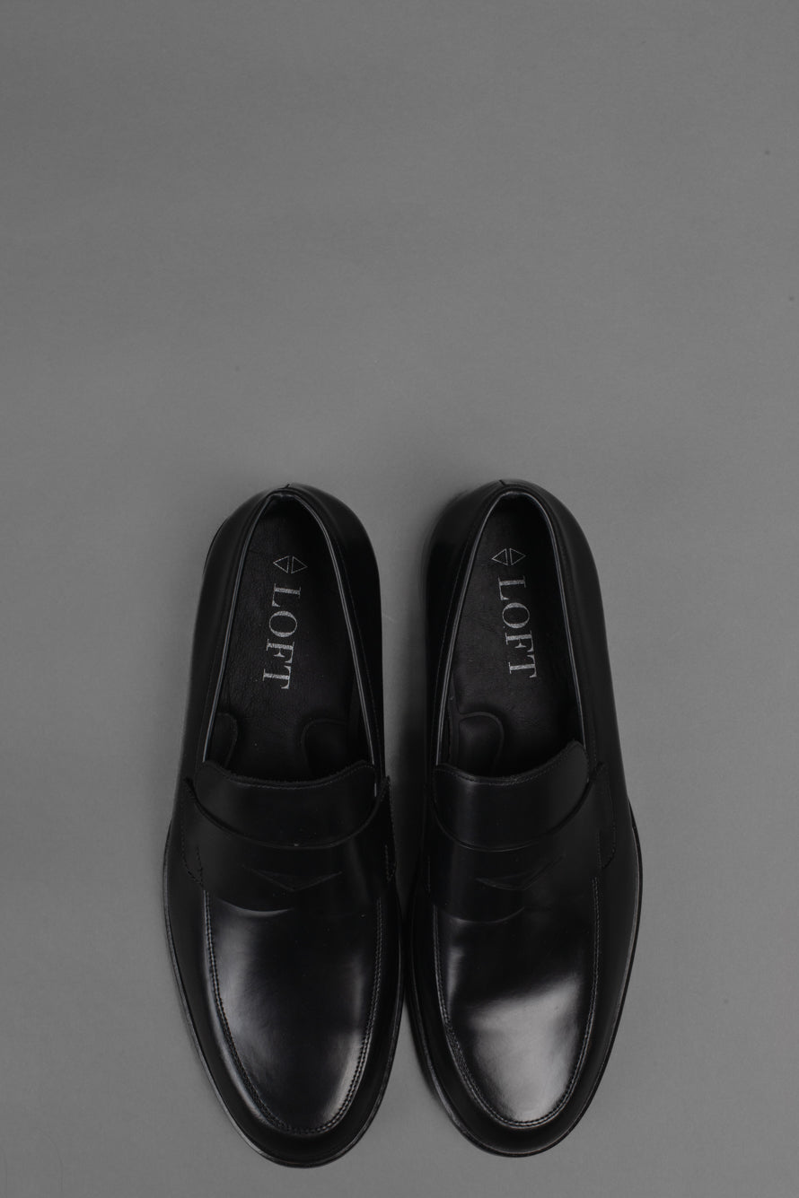 Mocassim Gravata Box - Preto