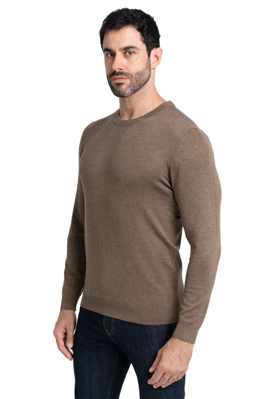 Malha Tricot Decote Careca - Khaki