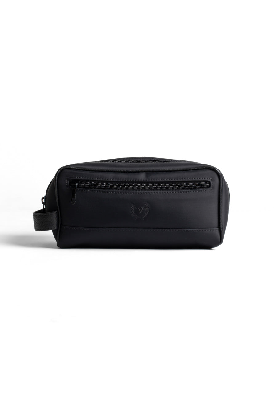 Necessaire Nylon Com 2 Zíperes - Preto