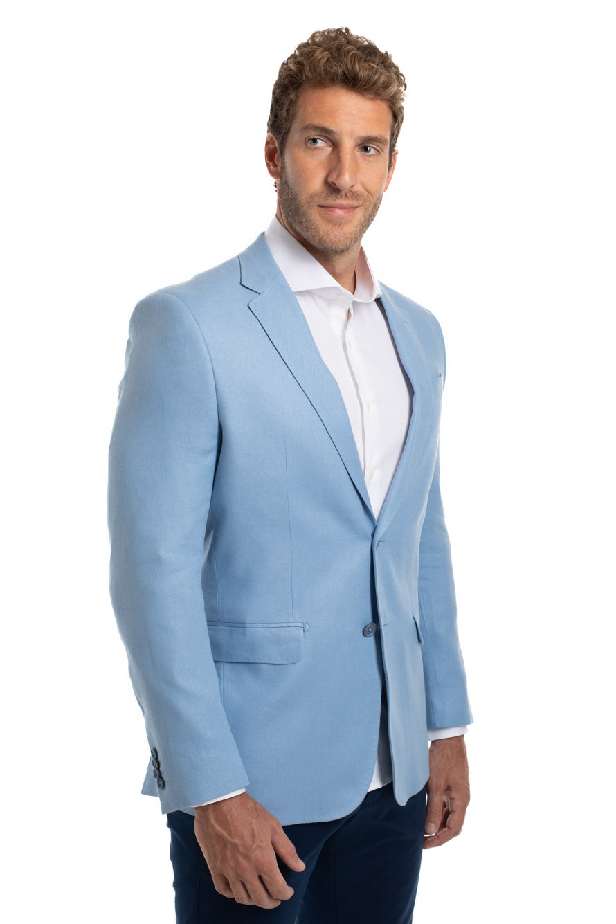 Paletó Linho Wash - Azul Claro