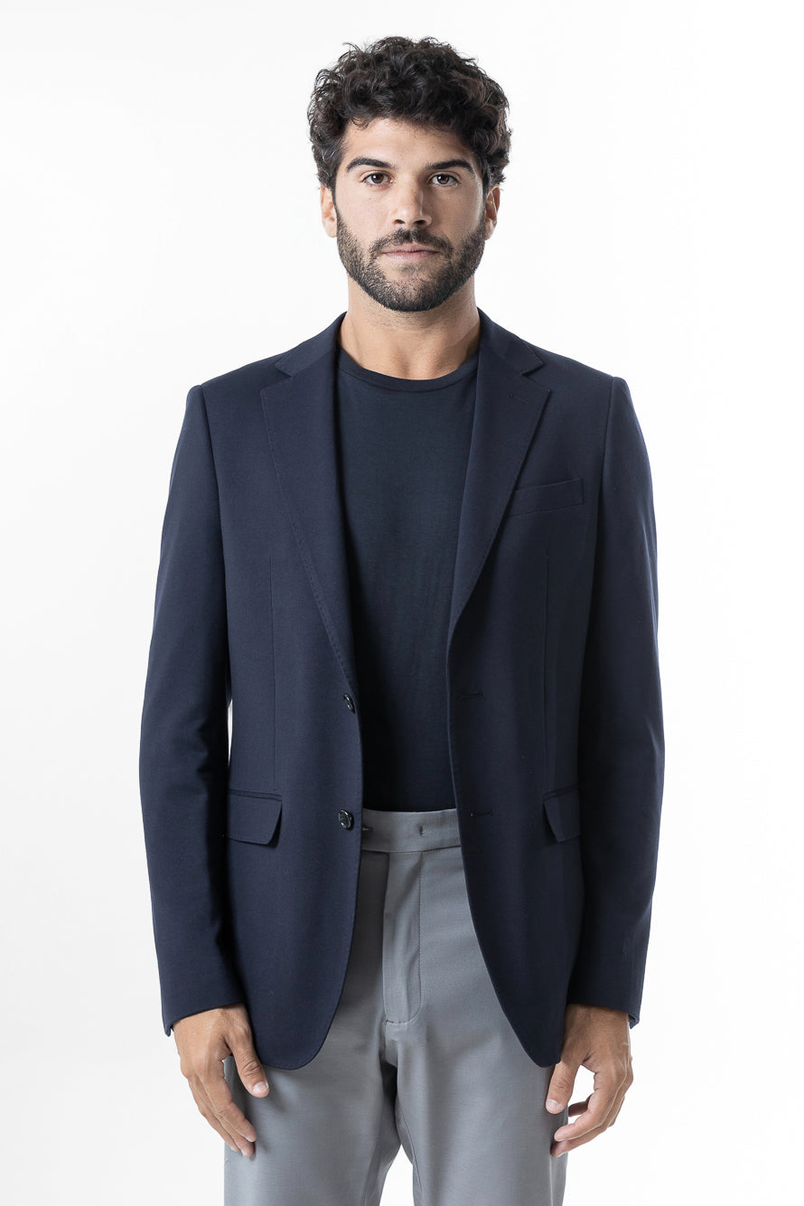 Paletó Malha Slim Fantasia Poliviscose - Marinho Noite