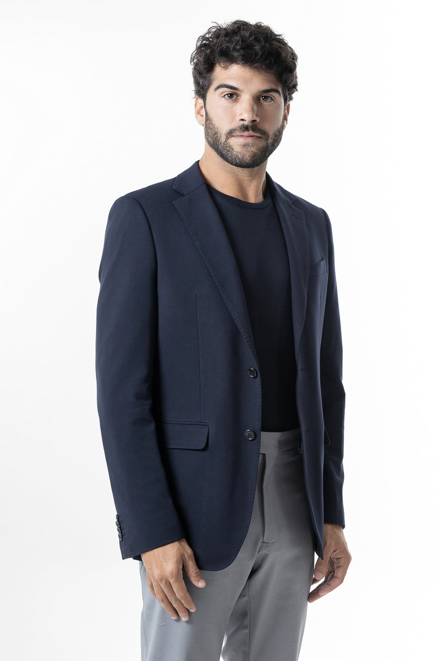 Paletó Malha Slim Fantasia Poliviscose - Marinho Noite