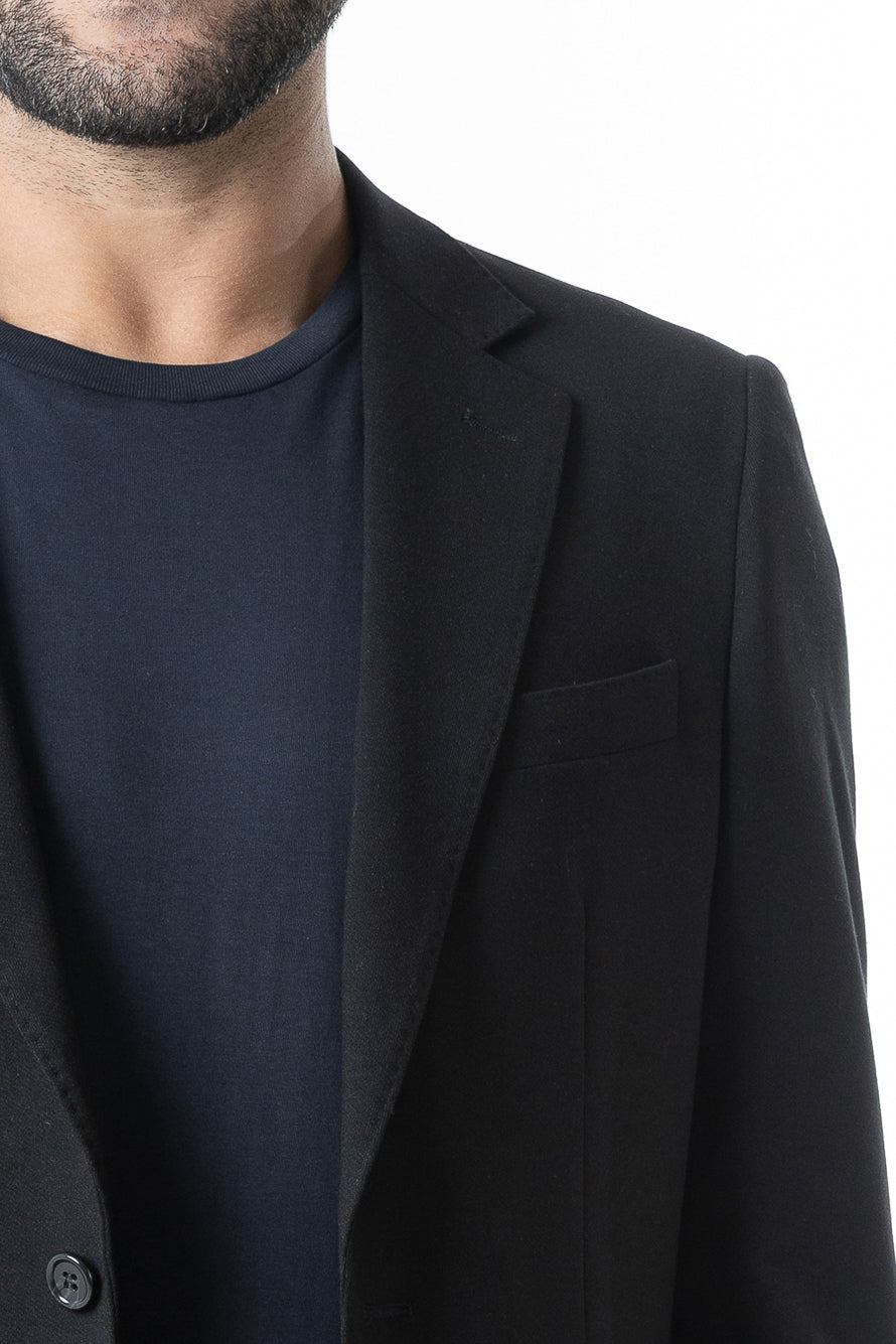 Paletó Malha Slim Fantasia Poliviscose - Preto