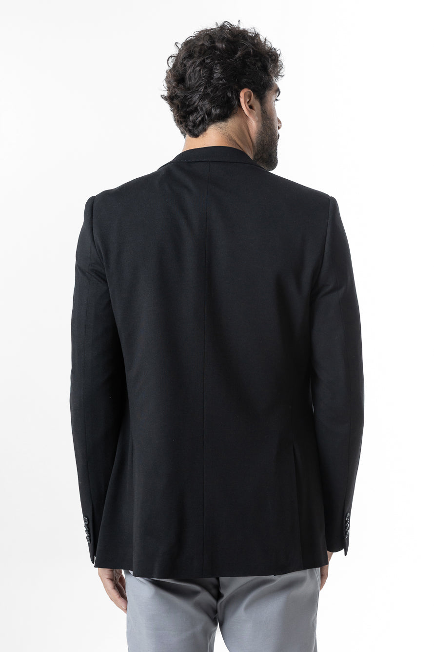 Paletó Malha Slim Fantasia Poliviscose - Preto